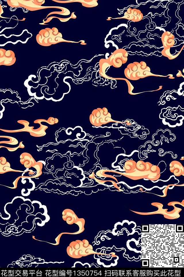 民族风香云纱旗袍数码印花华亿平台下载（图片编号: 1350754） - 瓦栏（Walan）