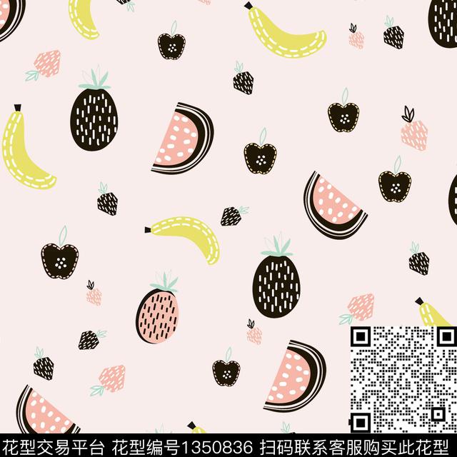 几何水果卡通传统印花华亿平台下载（图片编号: 1350836） - 瓦栏（Walan）
