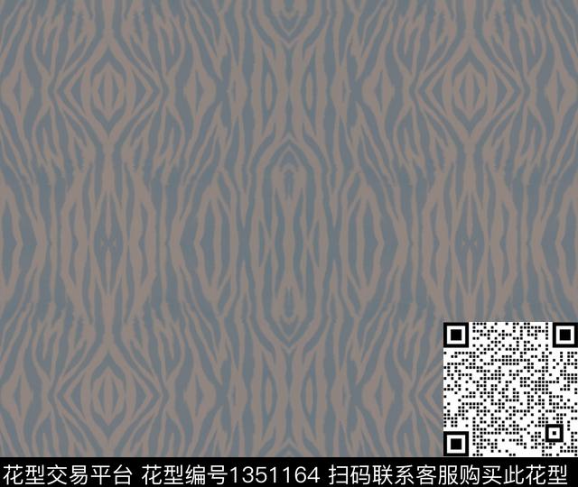 几何女装定位花斑马纹数码印花华亿平台下载（图片编号: 1351164） - 瓦栏（Walan）