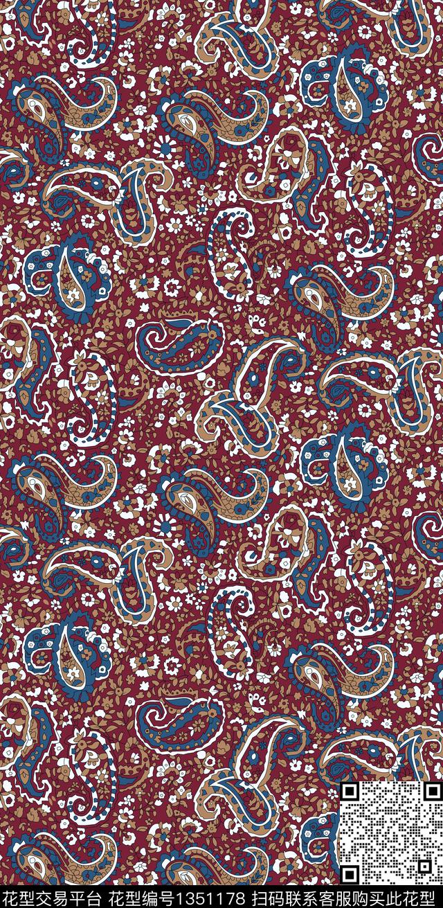 女装大牌风佩斯利传统印花华亿平台下载（图片编号: 1351178） - 瓦栏（Walan）