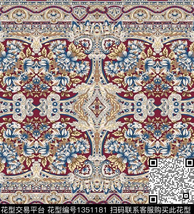 民族风中东传统印花华亿平台下载（图片编号: 1351181） - 瓦栏（Walan）