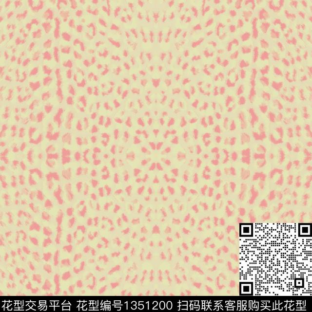豹纹动物纹手绘传统印花华亿平台下载（图片编号: 1351200） - 瓦栏（Walan）