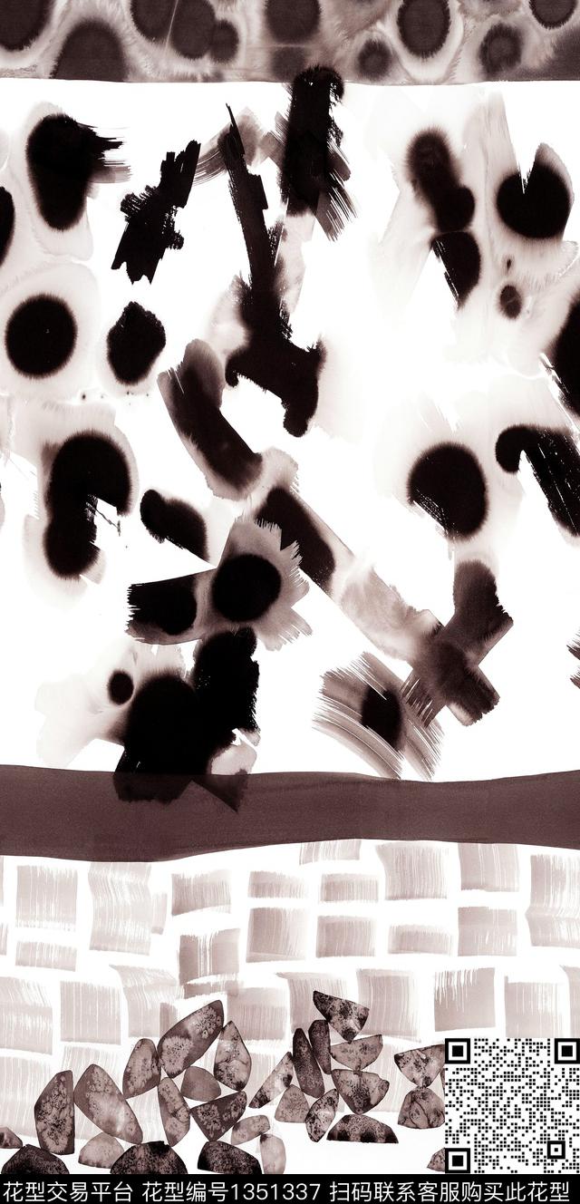 玉兰花树林条纹数码印花华亿平台下载（图片编号: 1351337） - 瓦栏（Walan）