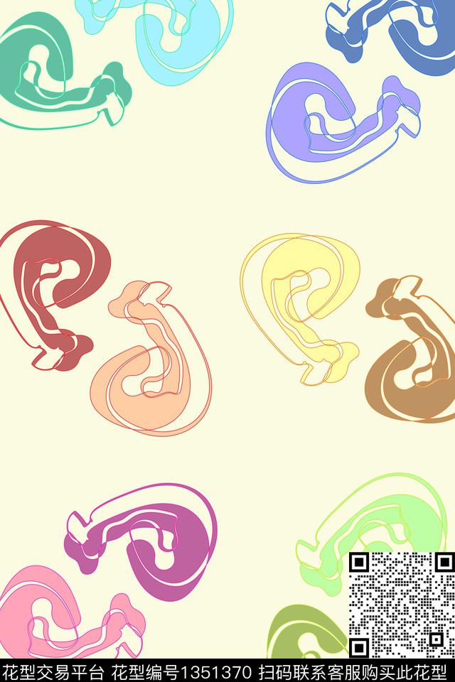 几何可爱大牌风传统印花华亿平台下载（图片编号: 1351370） - 瓦栏（Walan）