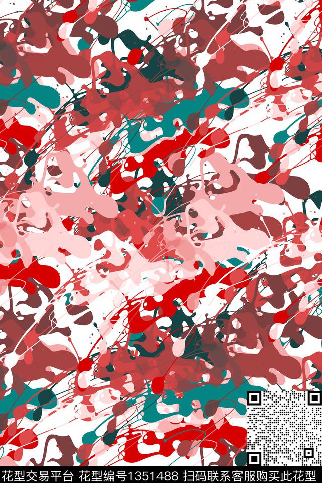 抽象男装家居服户外传统印花华亿平台下载（图片编号: 1351488） - 瓦栏（Walan）