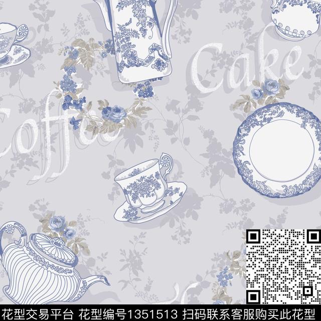 青花瓷女装墙纸传统印花华亿平台下载（图片编号: 1351513） - 瓦栏（Walan）