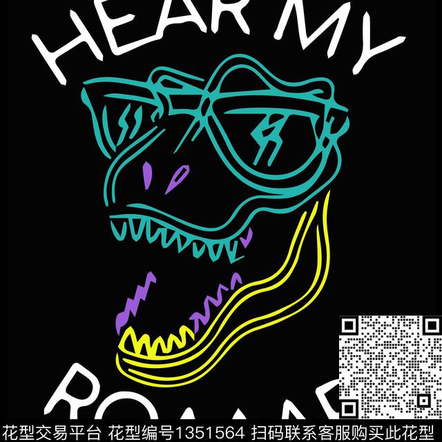 时尚线条胸前独幅传统印花华亿平台下载（图片编号: 1351564） - 瓦栏（Walan）