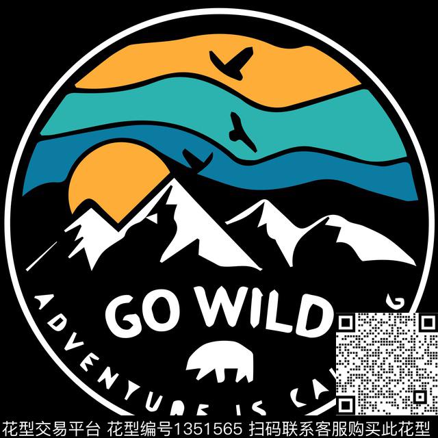 时尚线条胸前独幅传统印花华亿平台下载（图片编号: 1351565） - 瓦栏（Walan）