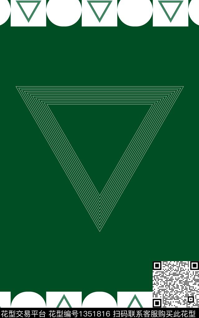 几何大牌风抽象传统印花华亿平台下载（图片编号: 1351816） - 瓦栏（Walan）