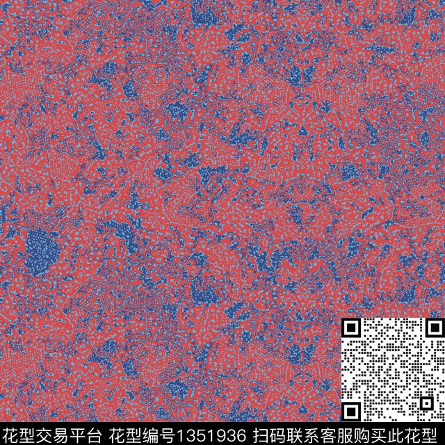 几何花卉抽象花卉花卉传统印花华亿平台下载（图片编号: 1351936） - 瓦栏（Walan）