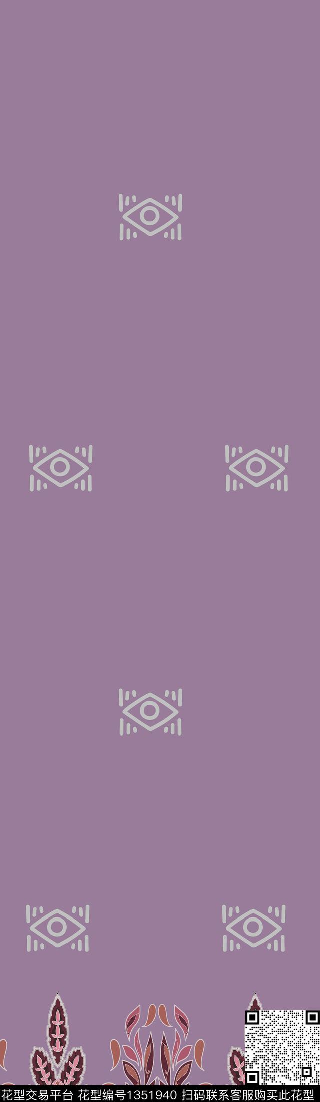 花卉大牌风大花传统印花华亿平台下载（图片编号: 1351940） - 瓦栏（Walan）