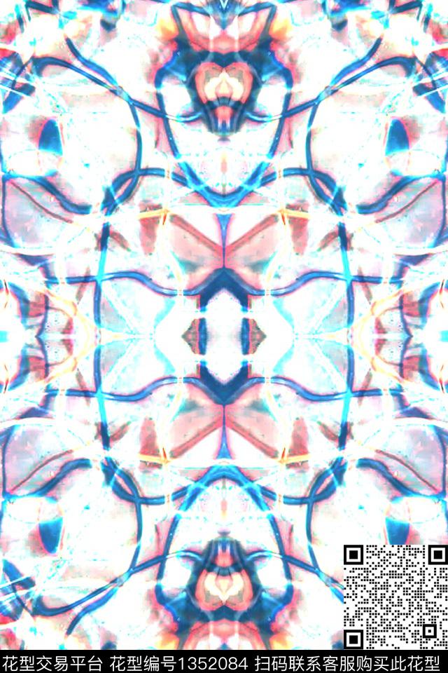 时尚蜡染大牌风数码印花华亿平台下载（图片编号: 1352084） - 瓦栏（Walan）