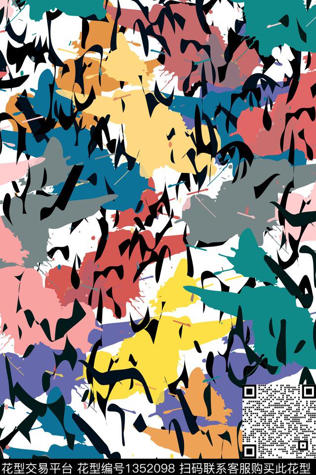 抽象男装家居服户外传统印花华亿平台下载（图片编号: 1352098） - 瓦栏（Walan）