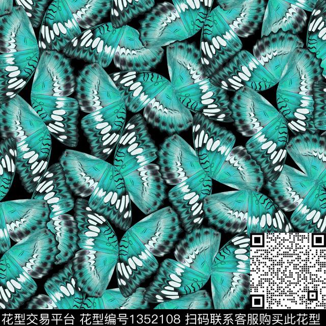 数码华亿平台昆虫蝴蝶数码印花华亿平台下载（图片编号: 1352108） - 瓦栏（Walan）