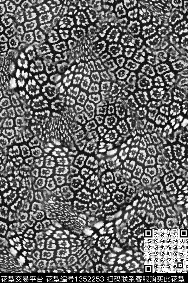 女装动物纹抽象数码印花华亿平台下载（图片编号: 1352253） - 瓦栏（Walan）