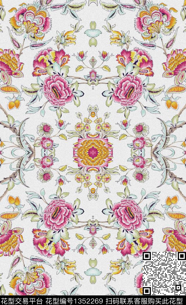 提花华亿平台撞色奢华数码印花华亿平台下载（图片编号: 1352269） - 瓦栏（Walan）