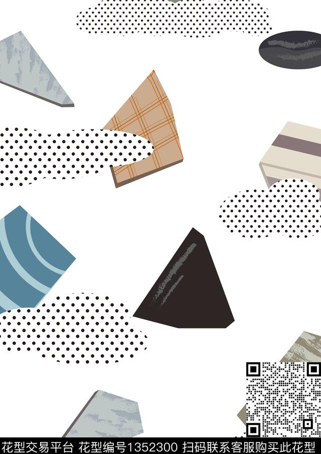 潮牌趣味波点数码印花华亿平台下载（图片编号: 1352300） - 瓦栏（Walan）