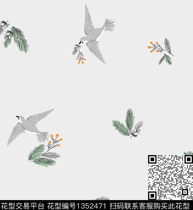 花鸟动物植物传统印花华亿平台下载（图片编号: 1352471） - 瓦栏（Walan）