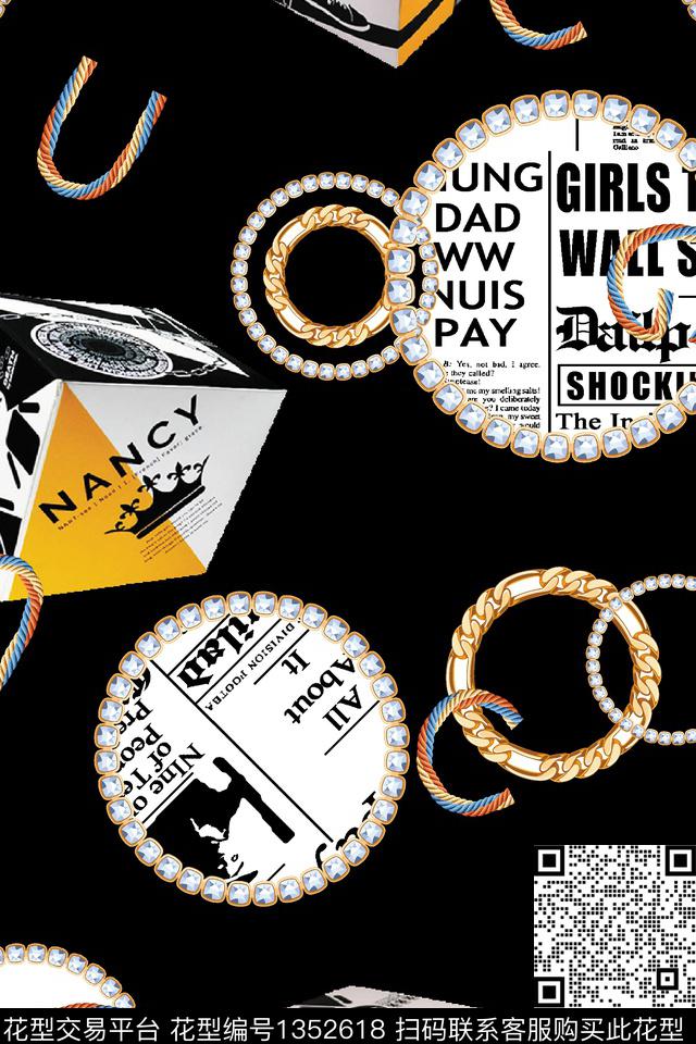 魔方报纸珠宝宝石数码印花华亿平台下载（图片编号: 1352618） - 瓦栏（Walan）