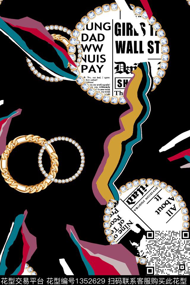 珠宝宝石圆形手镯数码印花华亿平台下载（图片编号: 1352629） - 瓦栏（Walan）