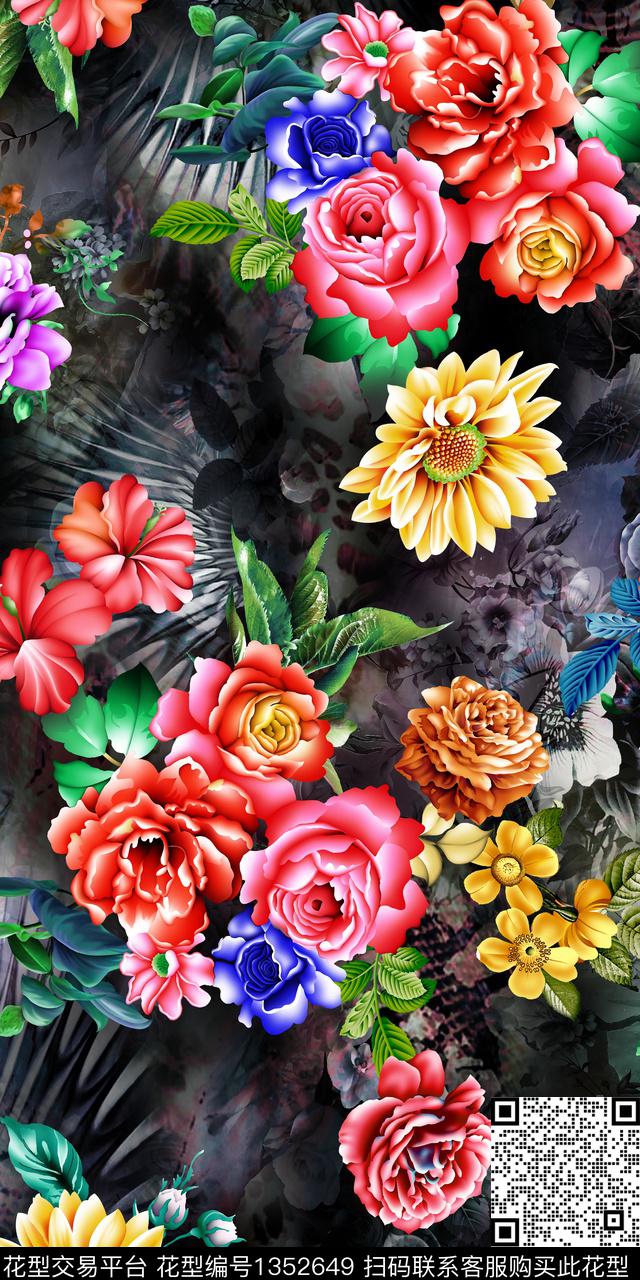 花卉雕印华亿平台小碎花数码印花华亿平台下载（图片编号: 1352649） - 瓦栏（Walan）