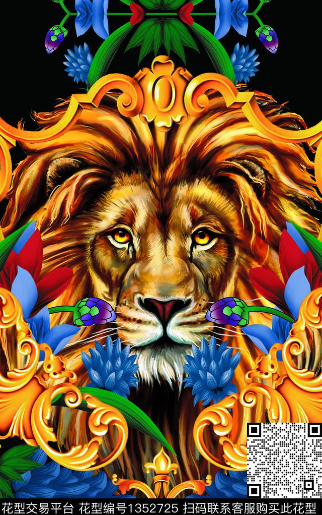 动物花卉绿植树叶男装定位花数码印花华亿平台下载（图片编号: 1352725） - 瓦栏（Walan）