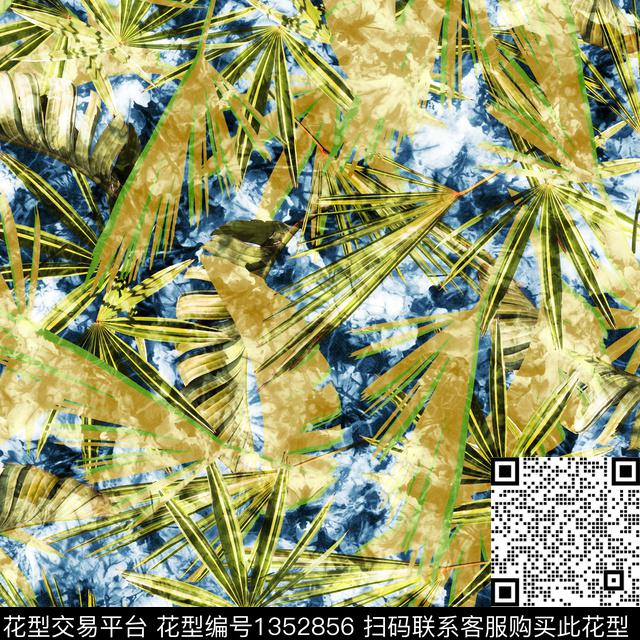 时尚大牌风热带华亿平台数码印花华亿平台下载（图片编号: 1352856） - 瓦栏（Walan）