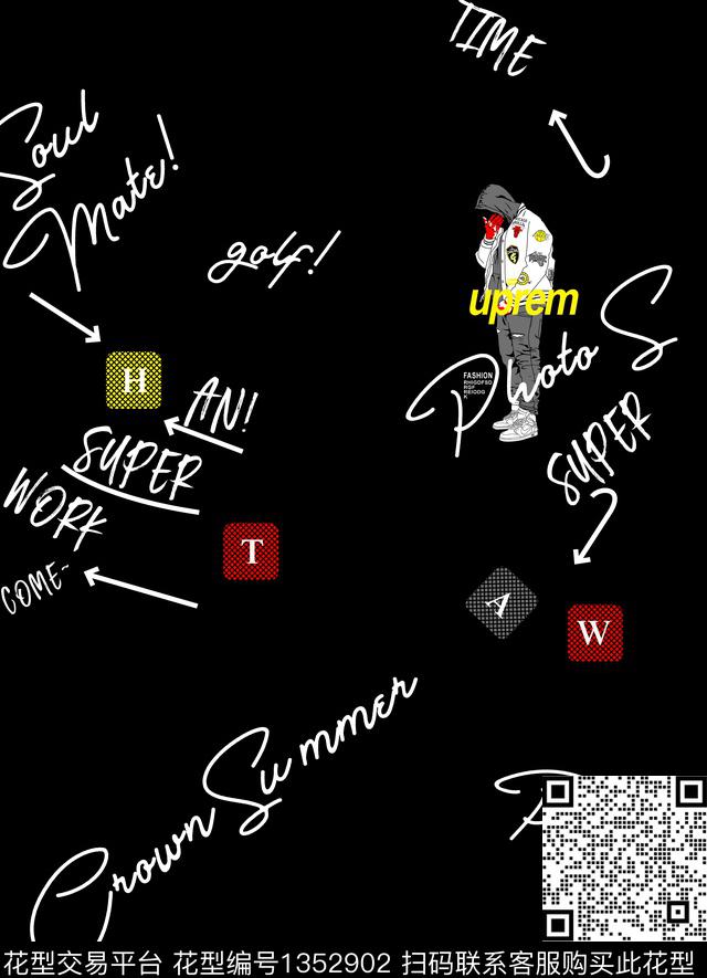 几何男装潮牌数码印花华亿平台下载（图片编号: 1352902） - 瓦栏（Walan）