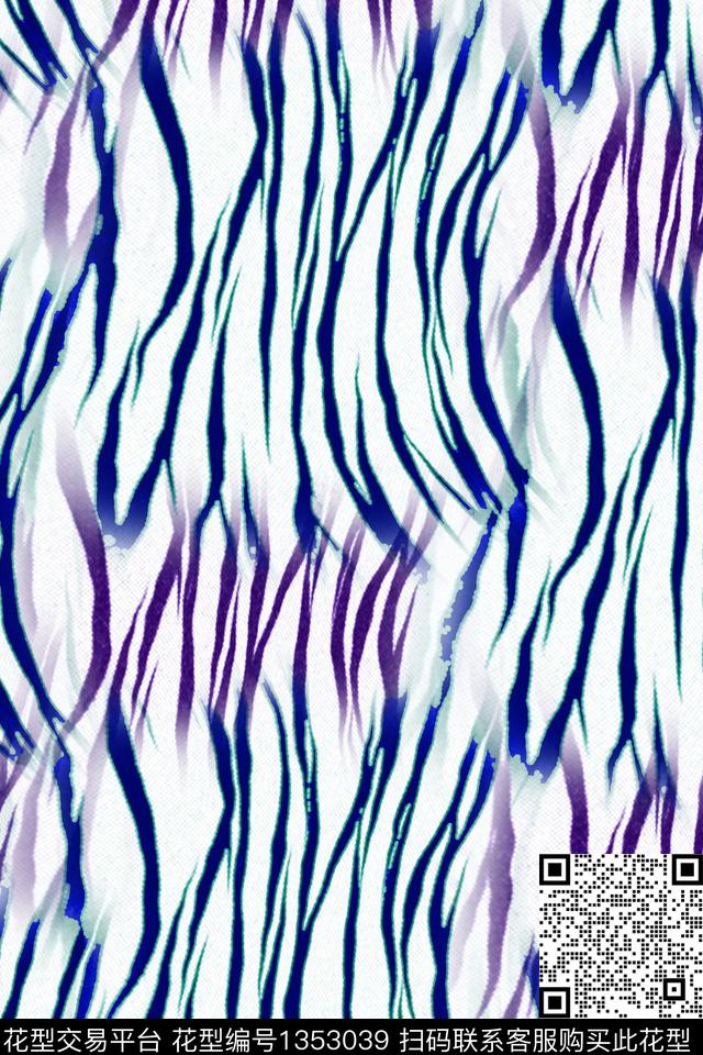 几何抽象动物纹清爽底几何数码印花华亿平台下载（图片编号: 1353039） - 瓦栏（Walan）