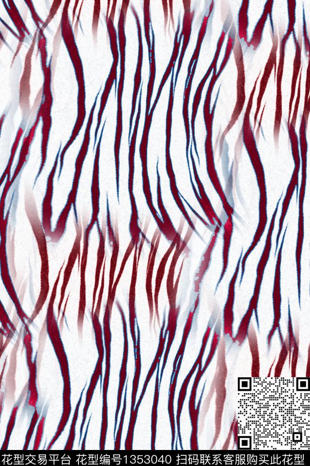 几何抽象动物纹清爽底几何数码印花华亿平台下载（图片编号: 1353040） - 瓦栏（Walan）