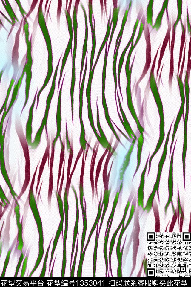 几何抽象动物纹清爽底几何数码印花华亿平台下载（图片编号: 1353041） - 瓦栏（Walan）
