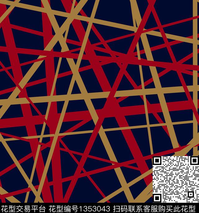 几何定位花男装传统印花华亿平台下载（图片编号: 1353043） - 瓦栏（Walan）