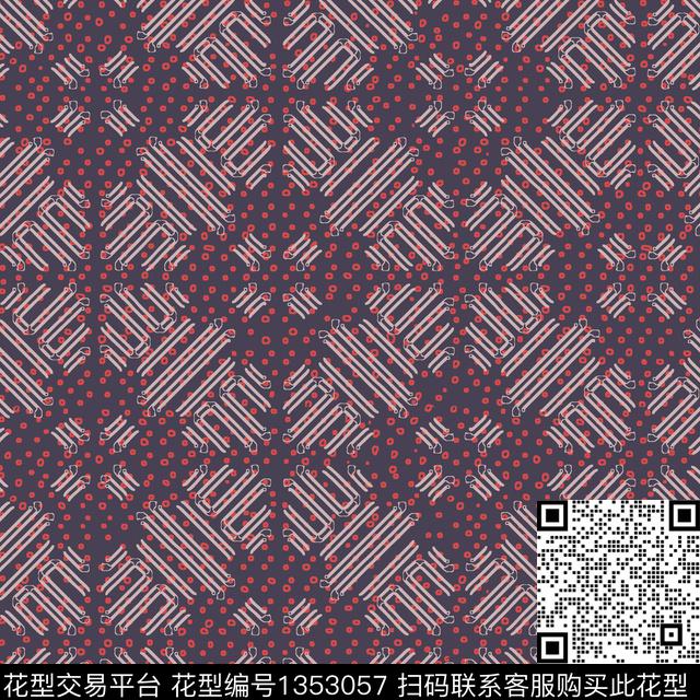 几何花卉抽象花卉花卉传统印花华亿平台下载（图片编号: 1353057） - 瓦栏（Walan）