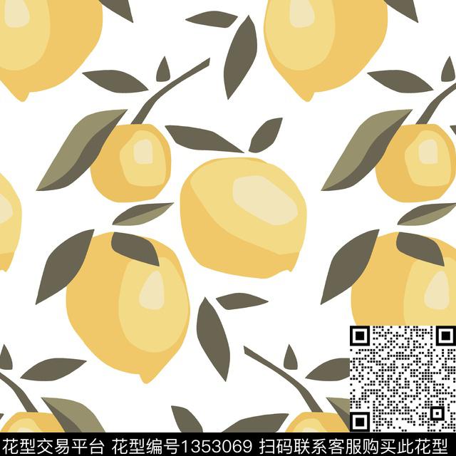 水果柠檬童装传统印花华亿平台下载（图片编号: 1353069） - 瓦栏（Walan）