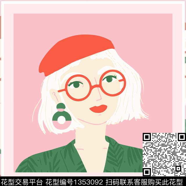 卡通人物可爱小清新传统印花华亿平台下载（图片编号: 1353092） - 瓦栏（Walan）