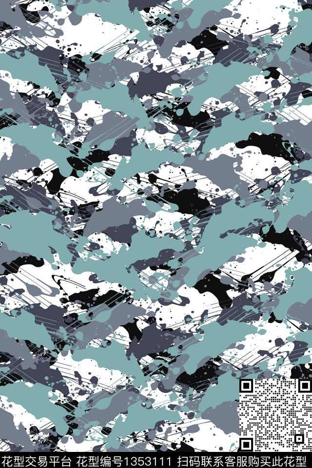 抽象男装家居服户外传统印花华亿平台下载（图片编号: 1353111） - 瓦栏（Walan）