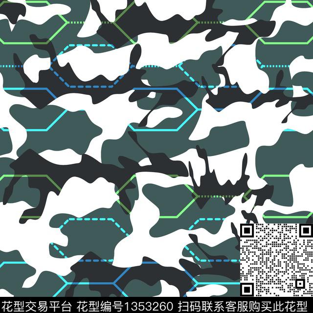 几何肌理抽象传统印花华亿平台下载（图片编号: 1353260） - 瓦栏（Walan）