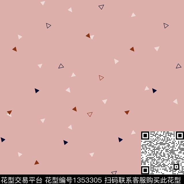 三角形小清新趣味传统印花华亿平台下载（图片编号: 1353305） - 瓦栏（Walan）