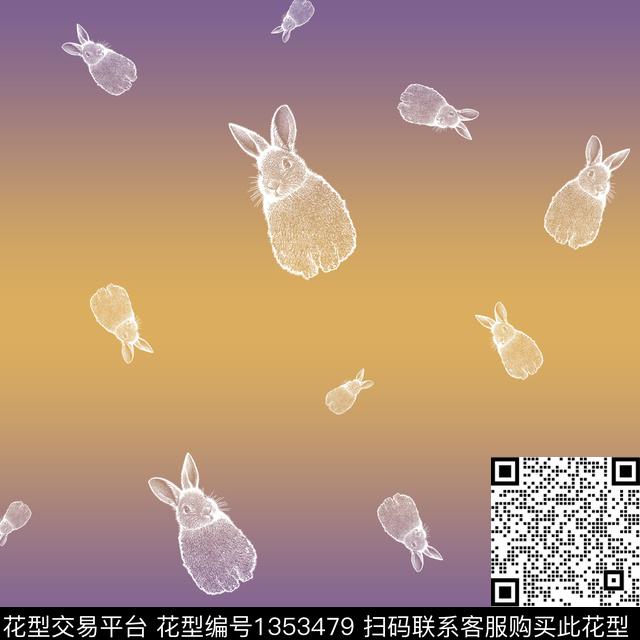 渐变大牌风小清新数码印花华亿平台下载（图片编号: 1353479） - 瓦栏（Walan）