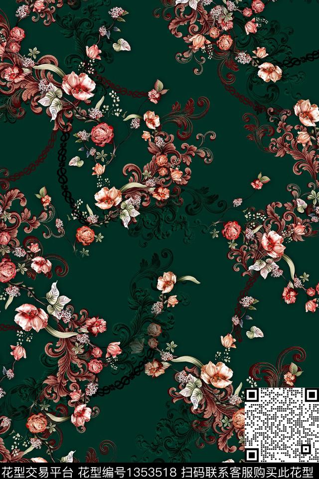 香云纱抽象中国风数码印花华亿平台下载（图片编号: 1353518） - 瓦栏（Walan）