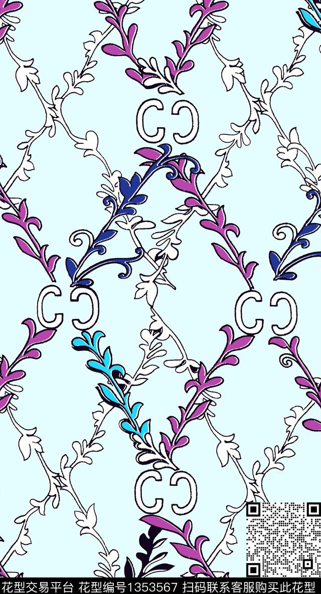 潮牌大牌风抽象传统印花华亿平台下载（图片编号: 1353567） - 瓦栏（Walan）