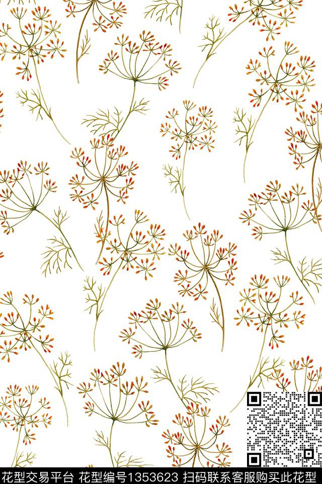 简约黑底花卉花卉数码印花华亿平台下载（图片编号: 1353623） - 瓦栏（Walan）