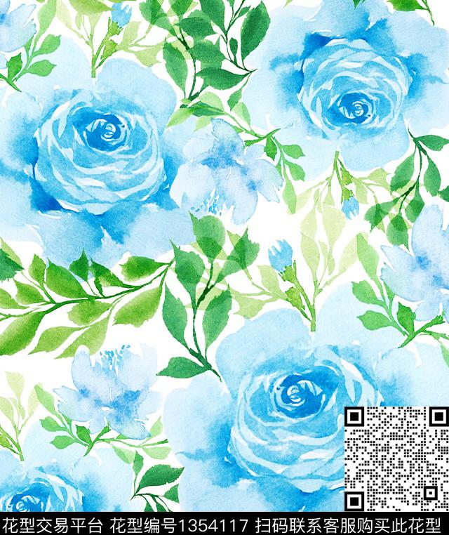 大牌风牡丹数码印花华亿平台下载（图片编号: 1354117） - 瓦栏（Walan）