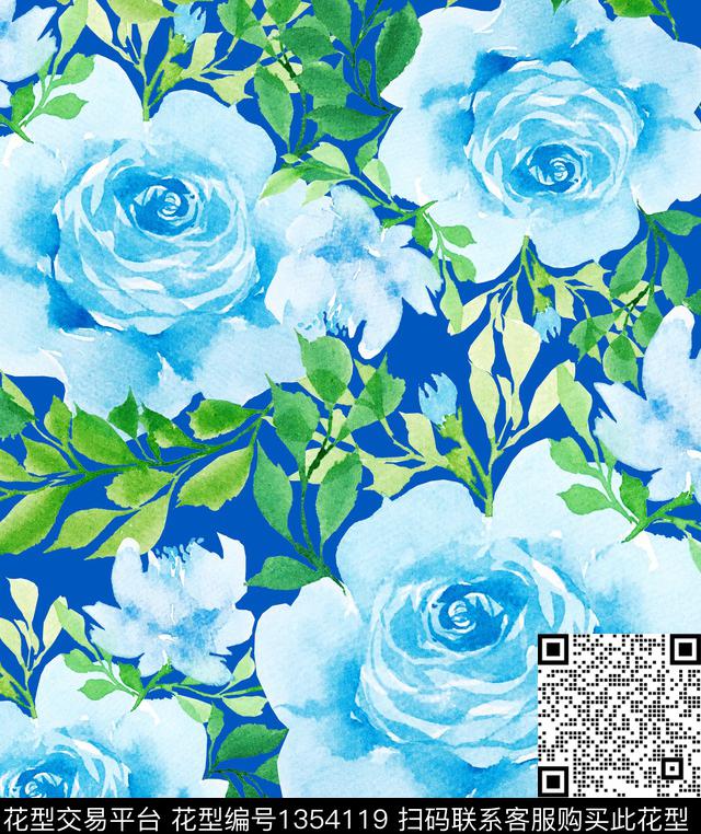 荷花大牌风牡丹数码印花华亿平台下载（图片编号: 1354119） - 瓦栏（Walan）