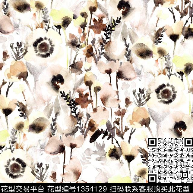 鸟小雏菊大牌风数码印花华亿平台下载（图片编号: 1354129） - 瓦栏（Walan）