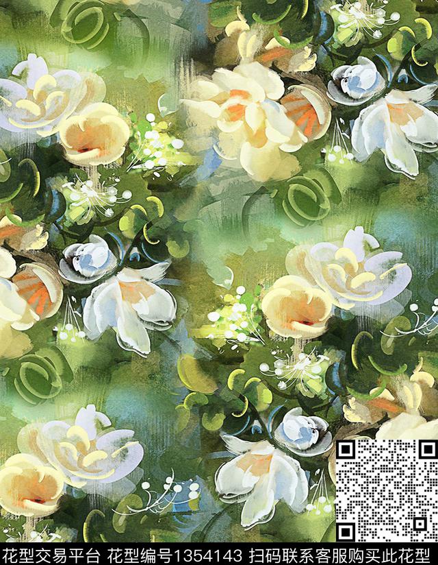 郁金香数码印花华亿平台下载（图片编号: 1354143） - 瓦栏（Walan）