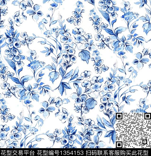 大牌风小碎花趋势华亿平台数码印花华亿平台下载（图片编号: 1354153） - 瓦栏（Walan）