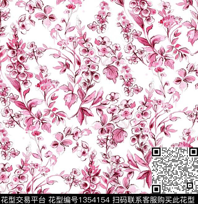 鸟小雏菊大牌风数码印花华亿平台下载（图片编号: 1354154） - 瓦栏（Walan）