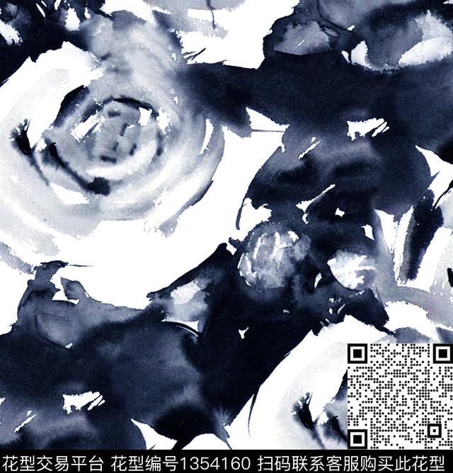 字母大牌风玫瑰花数码印花华亿平台下载（图片编号: 1354160） - 瓦栏（Walan）