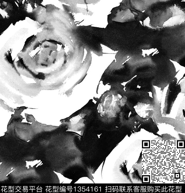 字母大牌风玫瑰花数码印花华亿平台下载（图片编号: 1354161） - 瓦栏（Walan）